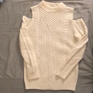 ASOS cold shoulder ivory sweater